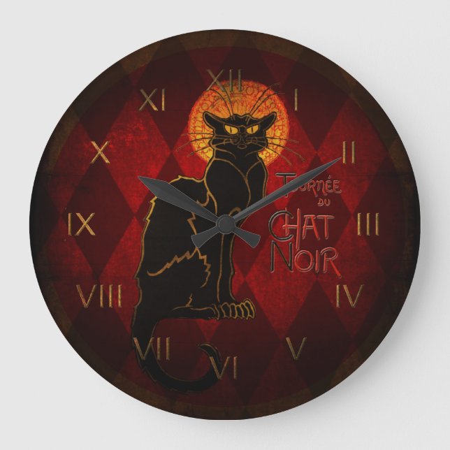 Le Chat Noir Wall Clock (Front)