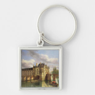 Le Chateau de Chenonceau, 1843 (oil on canvas) Key Ring