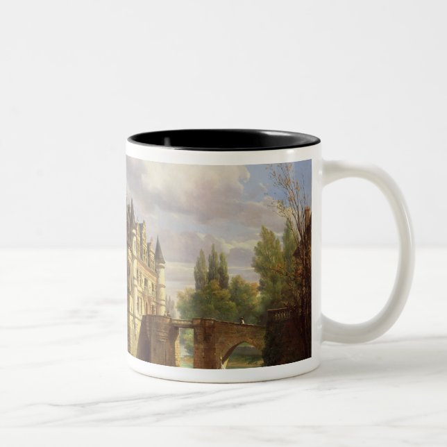 Le Chateau de Chenonceau, 1843 (oil on canvas) Two-Tone Coffee Mug (Right)