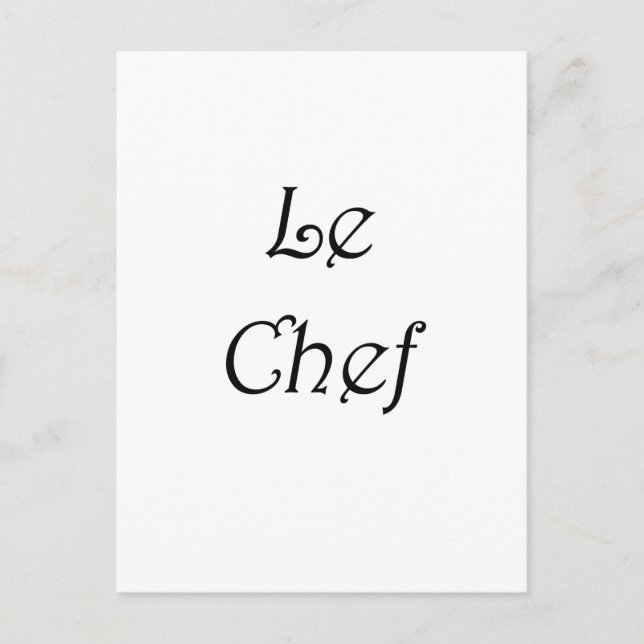 Le Chef Postcard (Front)