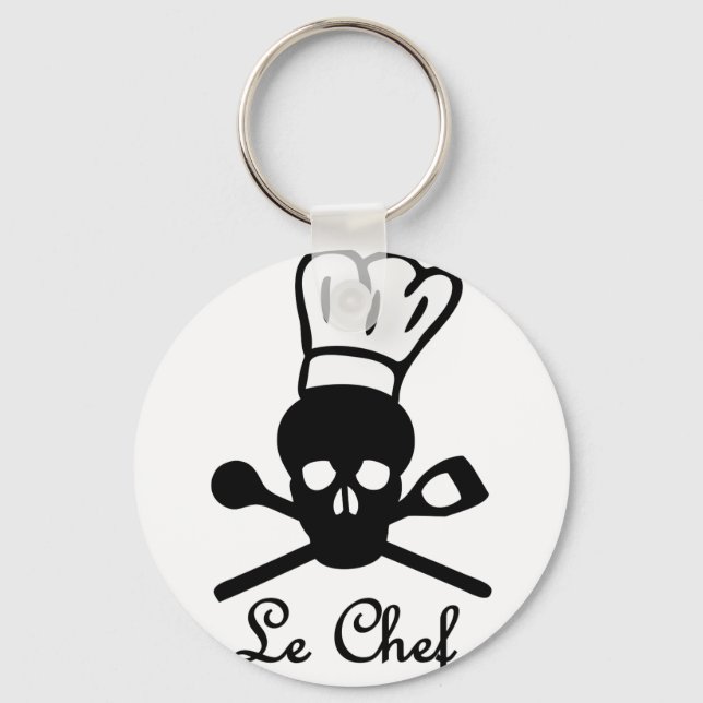 le chef skull icon key ring (Front)