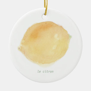 Le citron Ceramic Ornament