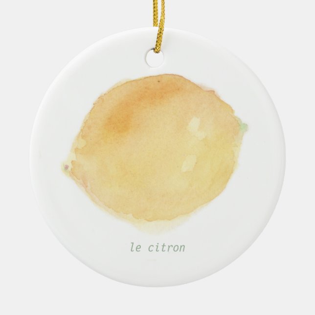 Le citron Ceramic Ornament (Front)