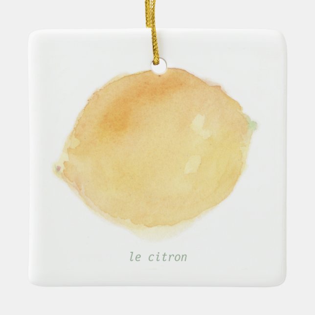 Le citron Ceramic Ornament (Front)
