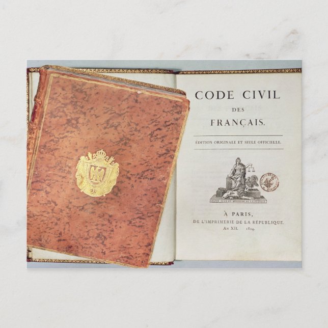 Le Code Civil des Francais' Postcard (Front)