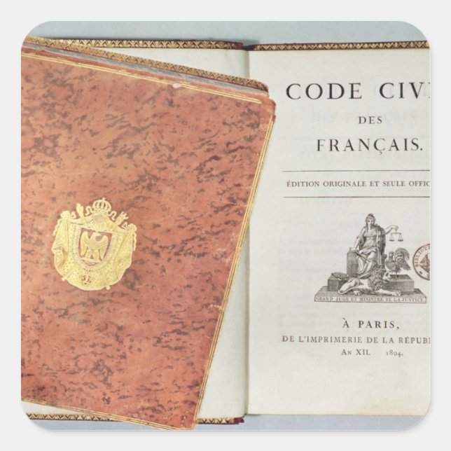 Le Code Civil des Francais' Square Sticker (Front)