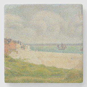 Le Crotoy looking Upstream, 1889 Stone Coaster