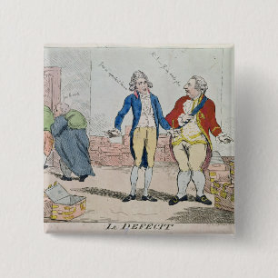 Le Deficit, 1788 15 Cm Square Badge