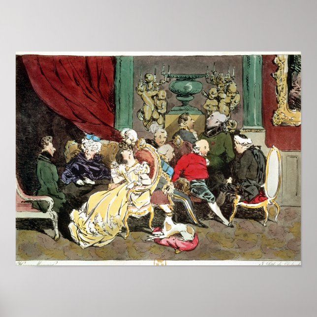 Le Faubourg Saint-Germain, engraved by Delpech Poster (Front)