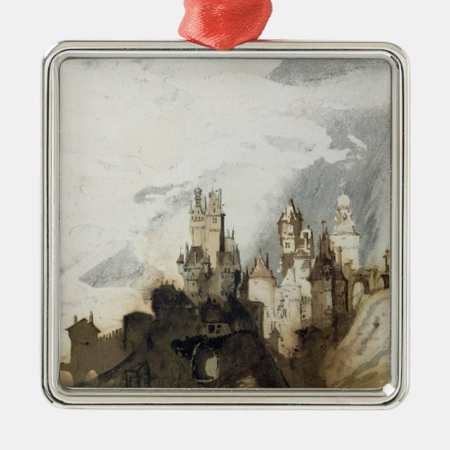 Le Gai Chateau Metal Ornament (Front)