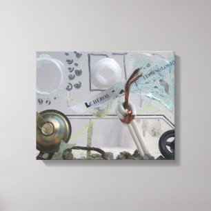 Le Heros Technologique K7 1986 Mixed-media Geek C Canvas Print