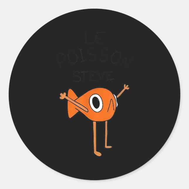 Le Isson Steve Funny Meme  Classic Round Sticker (Front)