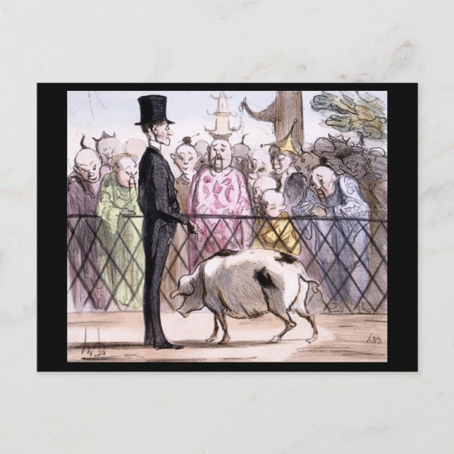 Le Jardin des Plantes a Pekin - Honore Daumier Postcard (Front)