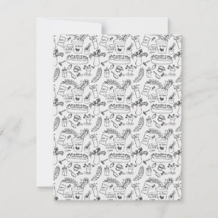 Le Jardin (The Garden) Black and Grey Note Card