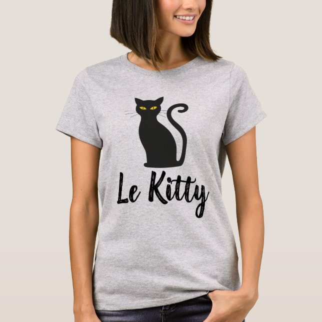LE KITTY, FRENCH CAT T-Shirts (Front)