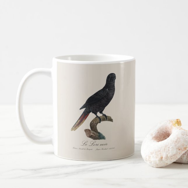 Le Lori noir / Black lory  Coffee Mug (With Donut)