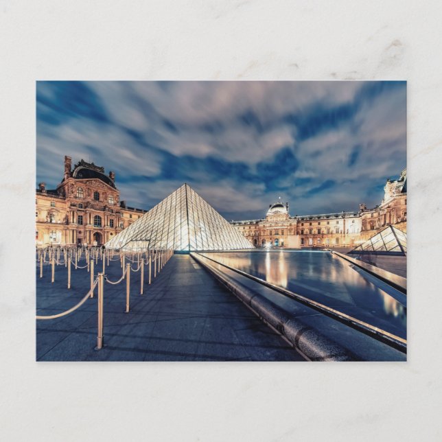 Le Louvre by night Postcard (Front)