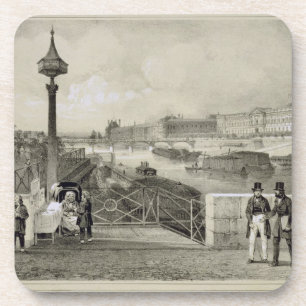 Le Louvre, engraved by Auguste Bry (engraving) Coaster
