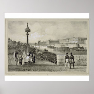 Le Louvre, engraved by Auguste Bry (engraving) Poster