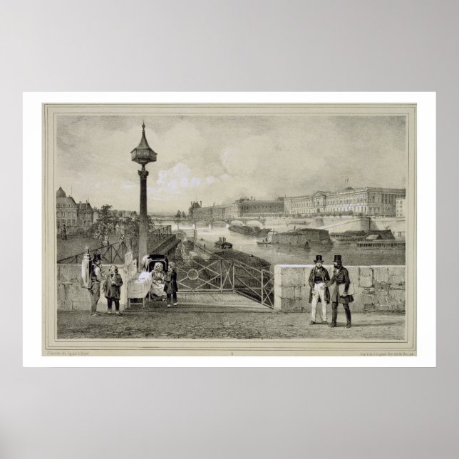 Le Louvre, engraved by Auguste Bry (engraving) Poster (Front)