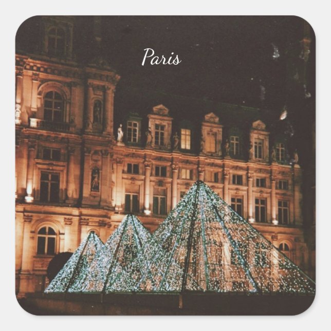 Le Louvre, Paris, France Square Sticker (Front)