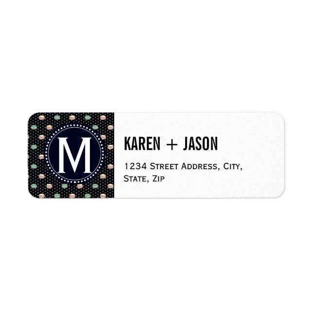 Le Macaron polkadot Return Address Label (Front)