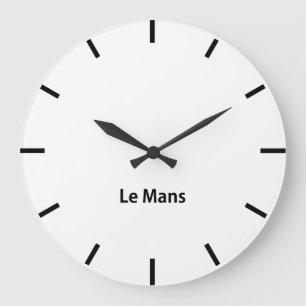 Le Mans City Time Zone Newsroom Wall Large Clock