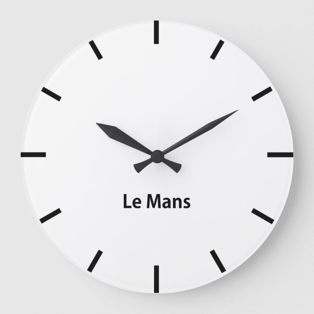 Le Mans City Time Zone Newsroom Wall Large Clock (Front)
