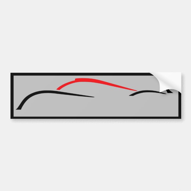 Le Mans prototype racer bumper sticker (Front)