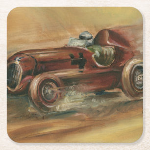 Le Mans Racecar by Ethan Harper Square Paper Coaster