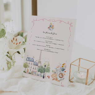 Le Menu du Jour   Parisian Café Watercolor Pedestal Sign