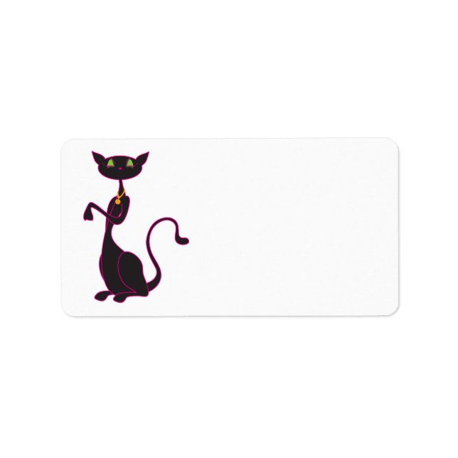 Le Meow Noir Address Labels (Front)