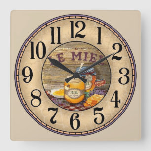 Le Miel (Honey) Square Wall Clock