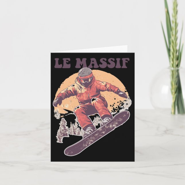 Le Mif Canada Retro Snowboard  Card (Front)