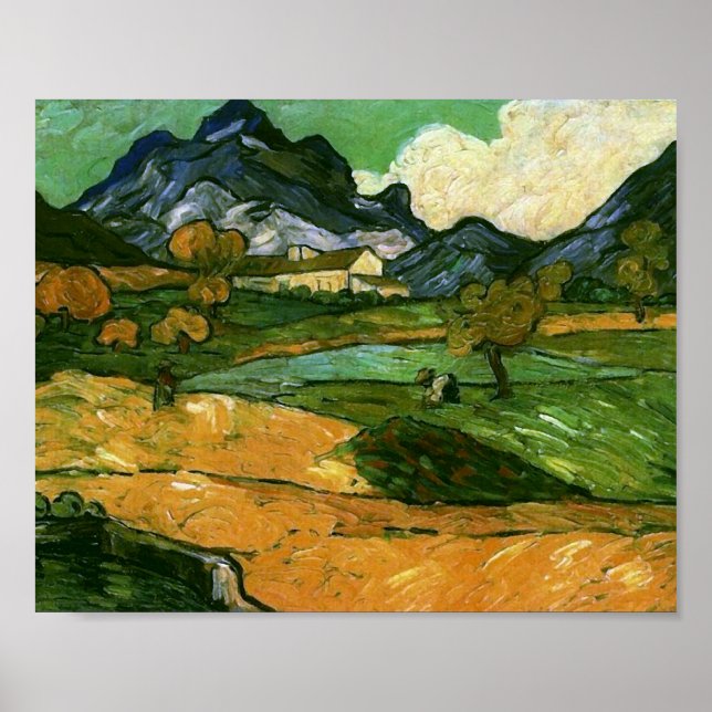 Le Mont Gaussier, Vincent van Gogh Poster (Front)