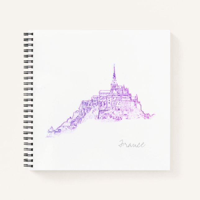 Le Mont Saint Michel France Architecture Notebook (Front)