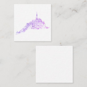 Le Mont Saint Michel France Architecture Sketch Enclosure Card