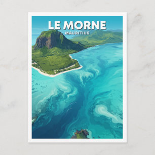 Le Morne Brabant and Underwater Waterfall Postcard
