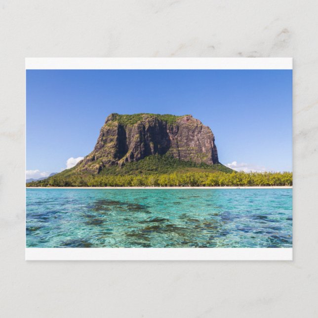 Le Morne Brabant Mauritius with sea panoramic Postcard (Front)