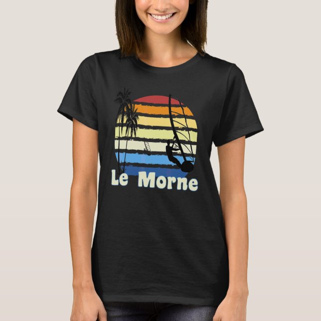 Le Morne Mauritius Windsurfing Windsurf Beach T-Shirt (Front)