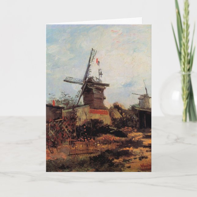 Le Moulin de Blute Fin by Vincent van Gogh Card (Front)