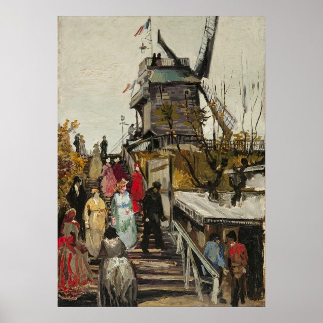 Le Moulin de Blute-Fin - Van Gogh - c1886 Poster (Front)