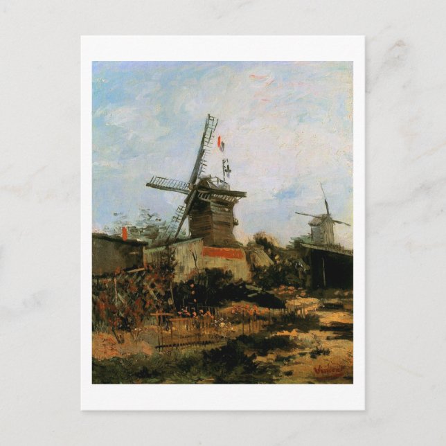Le Moulin de Blute-Fin, Vincent van Gogh Postcard (Front)