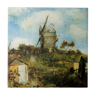 Le Moulin de la Galette by Vincent van Gogh Ceramic Tile