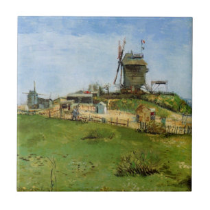 Le Moulin de la Galette by Vincent van Gogh Ceramic Tile