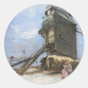 Le Moulin de la Galette by Vincent van Gogh Classic Round Sticker