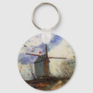 Le Moulin de la Galette by Vincent van Gogh Key Ring