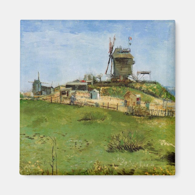 Le Moulin de la Galette by Vincent van Gogh Magnet (Front)