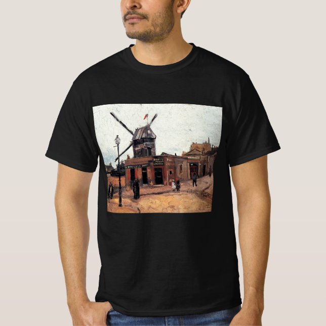 Le Moulin de la Galette by Vincent van Gogh T-Shirt (Front)