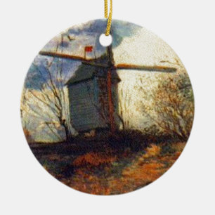 Le Moulin de la Galette Van Gogh Ceramic Tree Decoration